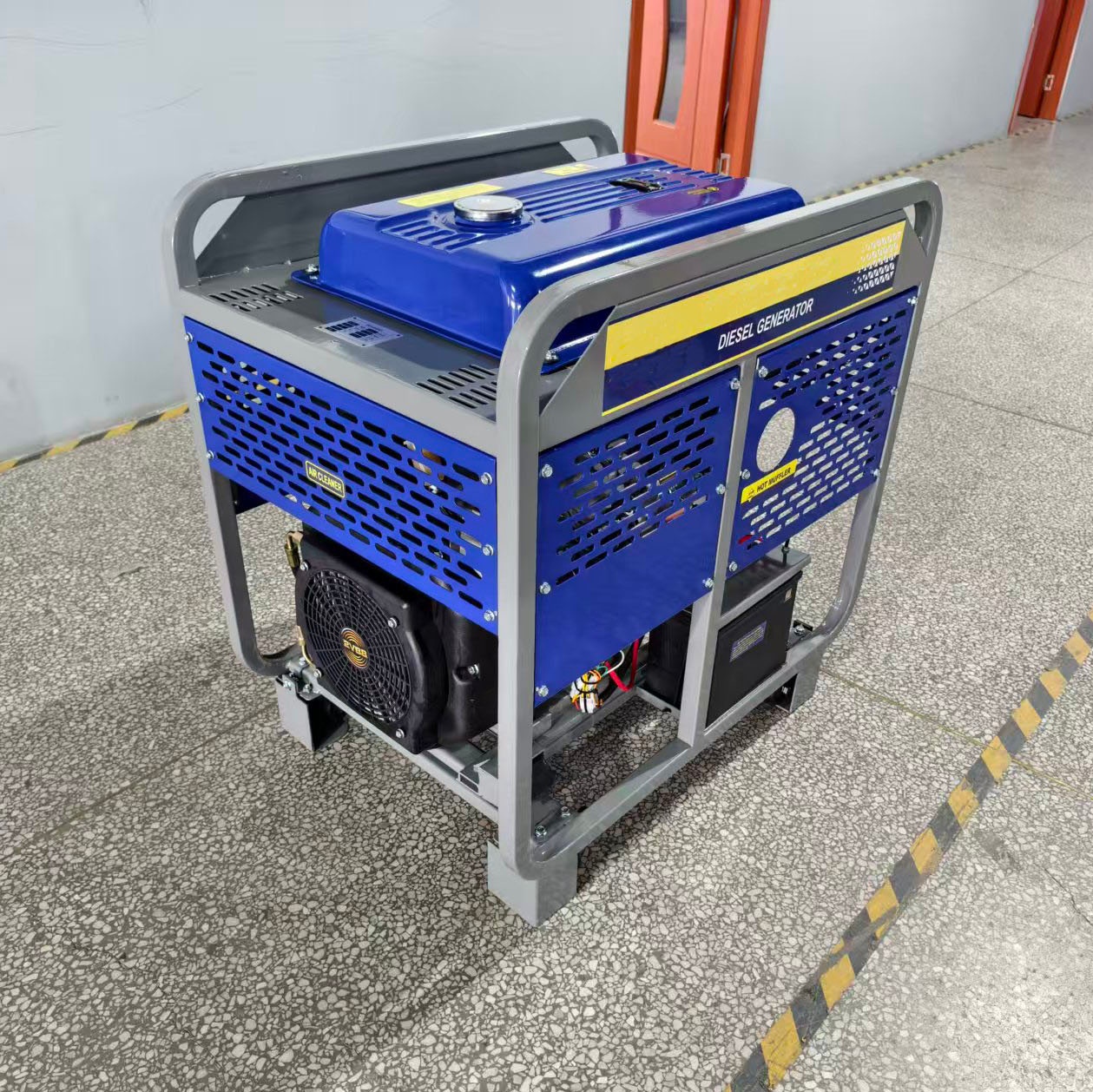 15KW Portable Open Frame Diesel Generator with Wheels and Backup Power Supply