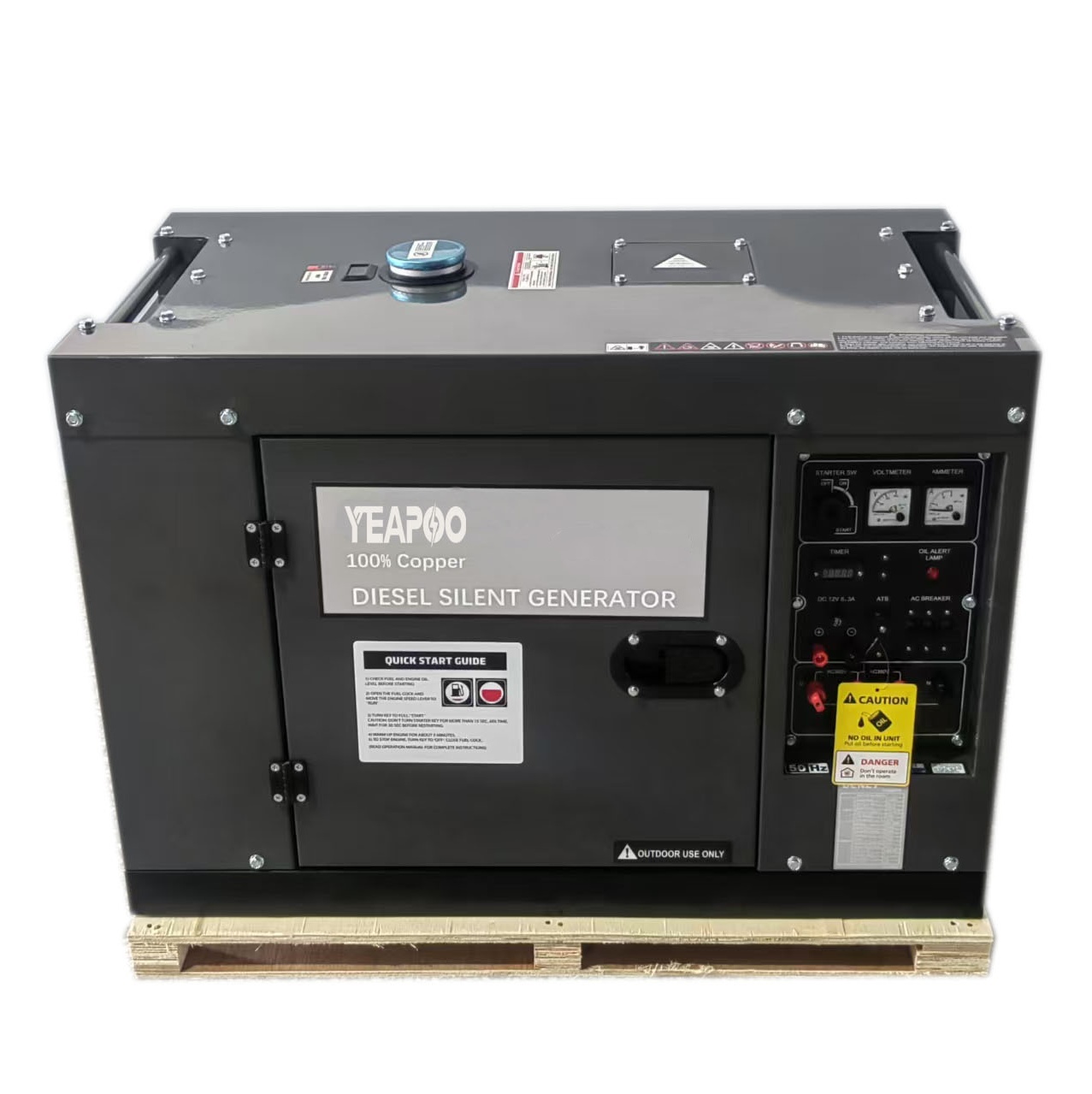 7.5kw 12kVA 220V 60HZ Three Phase Air Cooled Silent Electric Start Diesel Generator