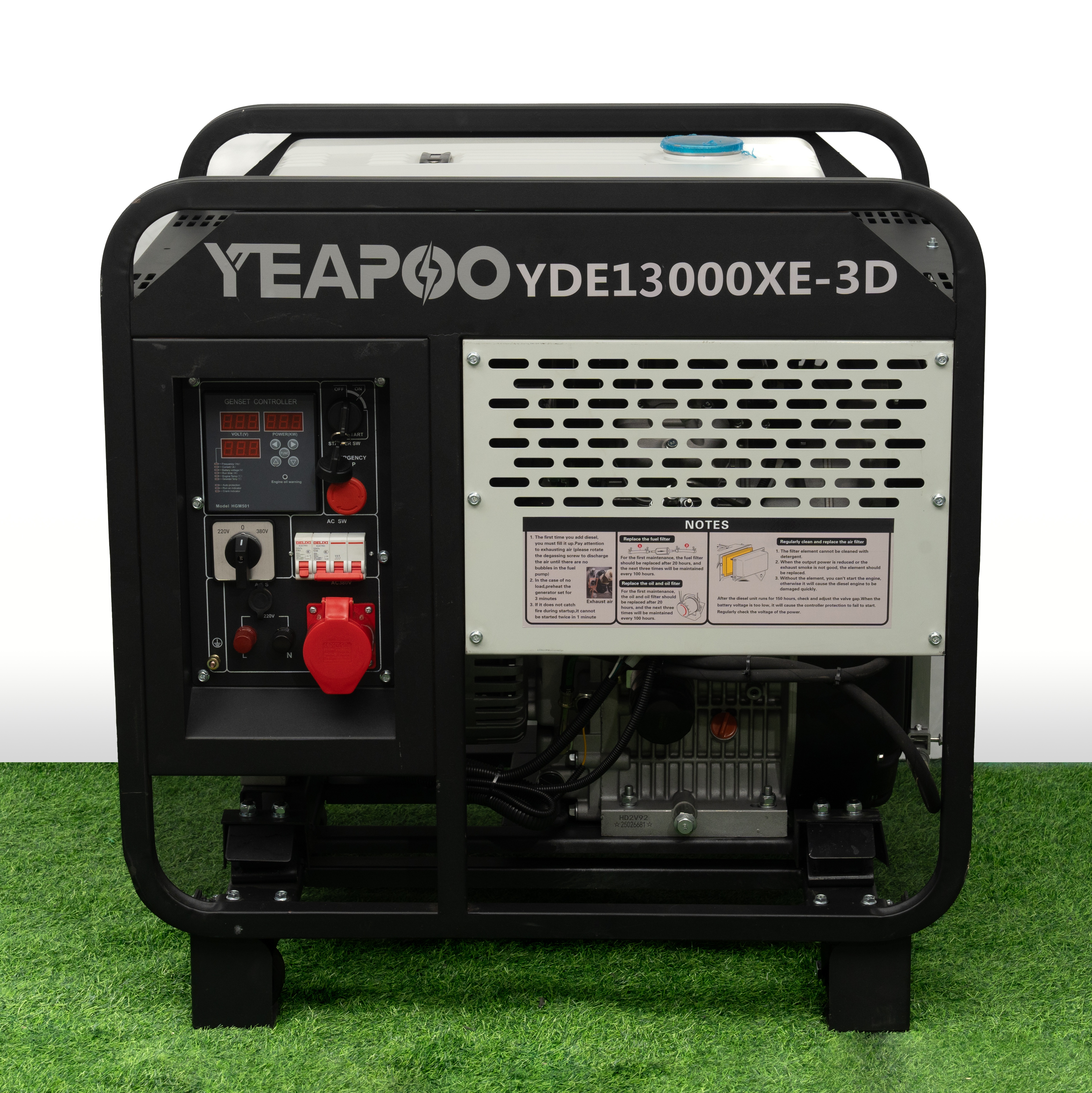 11kw 220V Three Phase Silent Electric Start Diesel Generator